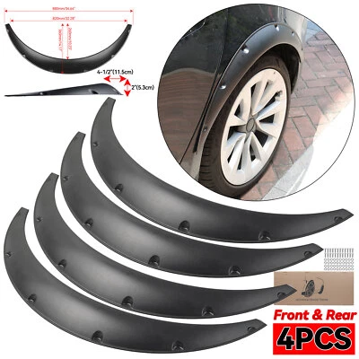 4x For Honda Accord Car Flexible Fender flares Wide Body kit Wheel Arches. - Image 1 of 4
