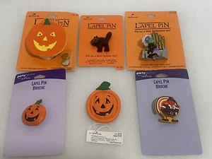 Hallmark Halloween Anstecknadel Phantom Kürbis schwarze Katze JOL Türkei 6 Stück Neu - Bild 1 von 8