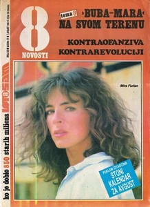 8 NOVOSTI #332 August 1986 YUGOSLAVIAN MAGAZINE cover MIRA FURLAN - Imagen 1 de 1