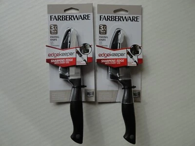 2 cuchillos de pelar Farberware Edgekeeper de 3,5 pulgadas con cubierta de hoja autoafilable Foto 1 de 2