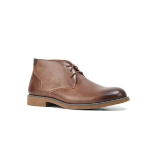 Mens Hush Puppies Terminal Wide Brown Burnish Leather Work Lace Up Boots - Picture 1 of 5