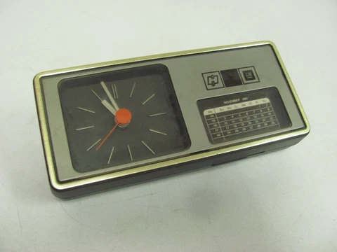 Vintage Aachen Germany Design GM General Motors Calendar Clock Duo Cover