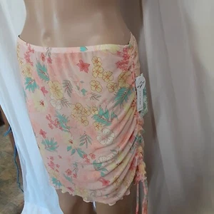 Celebrity Pink Juniors Molly Drawstring Swim Skirt Multi Color Size L(11-13) - Picture 1 of 3