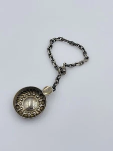 Vintage französischer 800 Silber Mini Tastvin Weinprobe Schlüsselanhänger - Bild 1 von 10