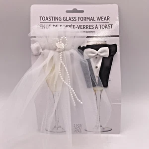 Bride and Groom Stem Wear Toasting Glass Formal Glass Wear-Wedding Supplies - Imagen 1 de 2