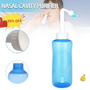 Nasal Flush Kit Neti Pot Sinus Rinse Nose Wash Bottle Irrigator Saline 300/500ML - Picture 1 of 15