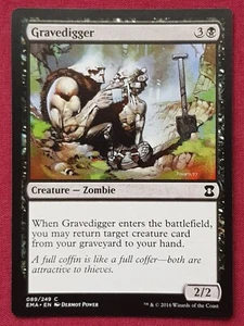 Magic The Gathering ETERNAL MASTERS GRAVEDIGGER black card MTG - Picture 1 of 2