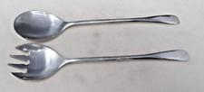 Vintage Silver Plate 9" Salad Fork & Spoon Set- Made in Italy