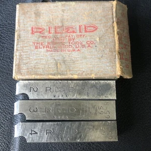 Vintage Set Of 3 RIDGID #65-R High Speed Steel DIES USA Made. In Original Box - Picture 1 of 1