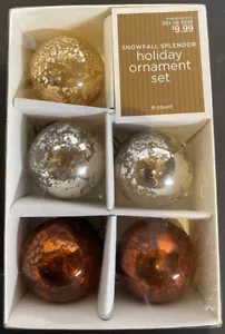 Kleine runde Glas Weihnachtsschmuck Sets - 2" - unbenutzt - Bild 1 von 2