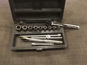 Vintage Craftsman 1/4" Drive Metric 15ps Socket Set Ratchet RHFT Made in USA - Picture 1 of 2