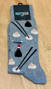 HOTSOX Sushi Dumpling Mid Calf Socks Mens Shoe 8-12, Womens 10-12.5 - Picture 1 of 4