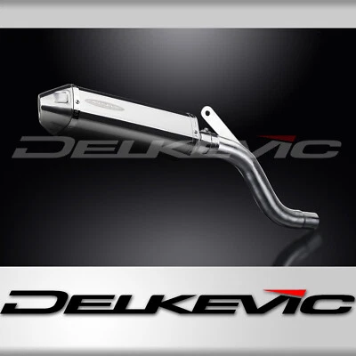 Yamaha XT600E 90-95 Delkevic Slip On 13" Tri-Oval Stainless Exhaust Muffler Kit - Image 1 of 4