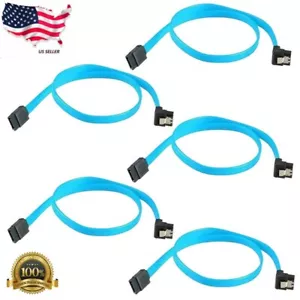 5x 18" SATA 3.0 Cable SATA3 III 6GB/s Right Angle 90 Degree for HDD Hard Drive - Picture 1 of 1