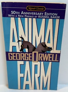 1996 1st ed Animal Farm George Orwell 50th Anniversary preface Russell Baker - Picture 1 of 5
