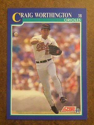 Craig Worthington 503 Score 1991 MLB Baseball Trading Card - Image 1 of 2