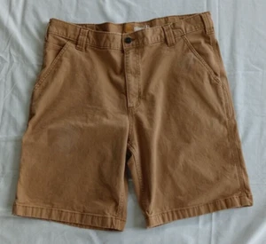 Carhartt Shorts Mens 38 Brown Work Canvas Outdoor Casual Relaxed Fit 102514 918 - Picture 1 of 10