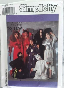 Halloween Patterns Simplicity Vintage Sewing 9304 1989 Child Ninja Wizard Ghost - Picture 1 of 9