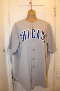 MAJESTIC Chicago Cubs Mark Prior #22 maglia grigia away grande vintage LEGGI - Foto 1 di 8