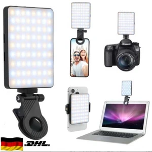 Selfie Licht, 72 LED Videolicht Mit Clip, 3000-9900K 3 Lichtmodi, 1500 mAh Akku - Bild 1 von 15