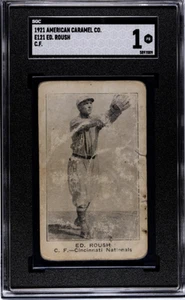 1921 E121 EDD ROUSH AMERICAN CARAMEL SERIES OF 80 ED EDDIE SGC 1 CINCINNATI REDS - Picture 1 of 2