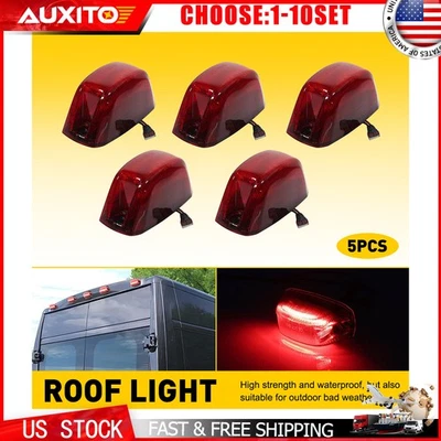 For Dodge RAM Promaster 1500 2500 3500 14-23 Rear LED Cab Roof Red Lights - Image 1 of 4
