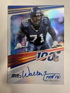 2020 Panini Hall of Fame Walter Jones NFL 100 Auto Seattle Seahawks HOF - Picture 1 of 2