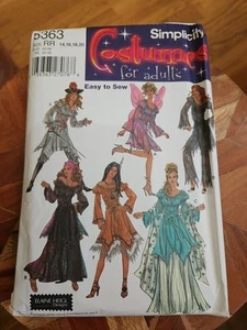 Simplicity Pattern 5363 Fantasy Fairy Goddess Costumes SZ 14-20 UNCUT - Picture 1 of 3