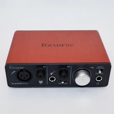 Focusrite Scarlett Solo USB Audio Interface 1st Generation Red - Image 1 of 4