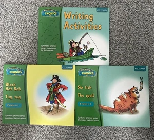 Oxford Read Write Inc. Phonics Green Set 1 – 2 Books + Writing Activities VGC  - Picture 1 of 11
