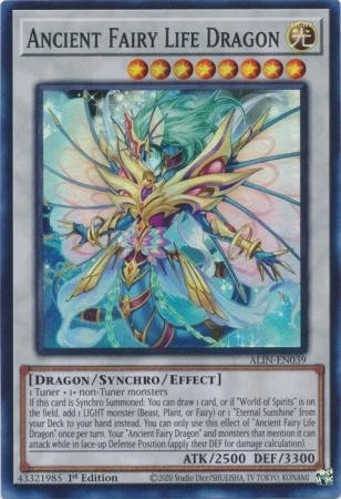 Yugioh! Ancient Fairy Life Dragon - ALIN-EN039 - Super Rare - 1st Edition Near M - Image 1 of 1