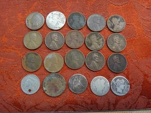 Vecchio lotto monete spazzatura Stati Uniti (1c, 3c nichel, 5c e argento 10c centesimi) - lotto C - Foto 1 di 16