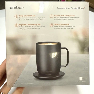 Taza inteligente Ember 14 oz cerámica con control de temperatura - negra - Imagen 1 de 3