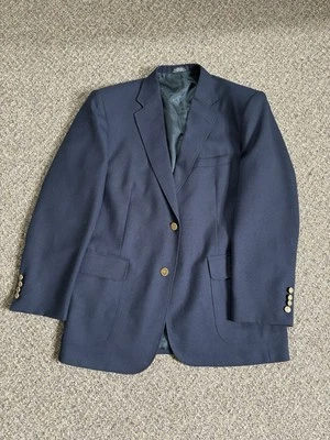 Barrington Men's Blue Wool Suits with Structured Tailoring - Image 1 of 4