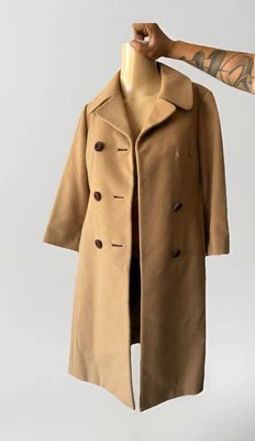 100%. CABELLO CAMELLO TEJIDO DE LUJO PARA DI VINCI PRÍNCIPE TELA DE LUJO Abrigo Pequeño Foto 1 de 4