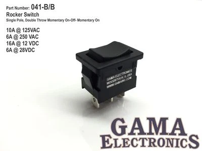 Mini 10 Amp Rocker Switch SPDT 3 Position Momentary On-Off-Momentary On 041-B/B - Image 1 of 3
