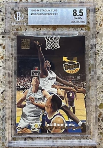 1993 Stadium Club Frequent Flyers 352 Chris Webber RC Rookie BGS 8.5 NM-MT+ - Picture 1 of 2