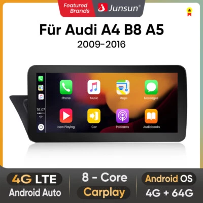 12.3" Android 12 Autoradio für Audi A4 A5 B8 S4 CarPlay DAB+ BT 4+64GB GPS Navi - Bild 1 von 4