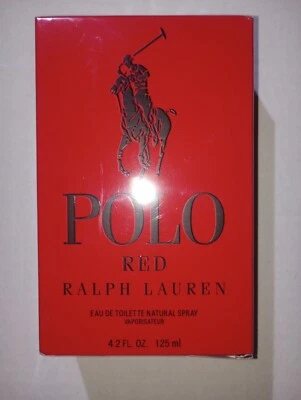 POLO ROJO por Ralph Lauren 4.2OZ EAU DE TOILETTE SPRAY para Hombres Nuevo Sellado  Foto 1 de 2