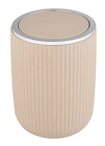 WENKO Schwingdeckeleimer Agropoli Beige Badezimmer Kosmetikeimer BPA frei - Bild 1 von 8