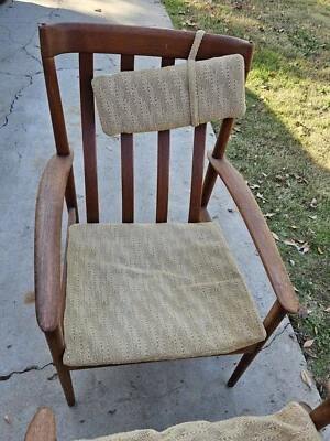 💥Silla de salón de teca Grete Jalk/Finn Juhl/Grete MIDCENTURY hecha reparación Foto 1 de 4