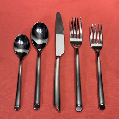 Mikasa Satin Wave Forged Stainless Place Setting Fork Spoon Knife Lot of 5 - Image 1 of 4