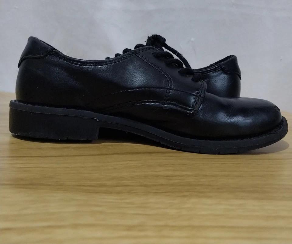 Boys Children's Place Black Lace Up Formal Dress Shoes Size 13 Black ~ Used  - Image 1 of 4