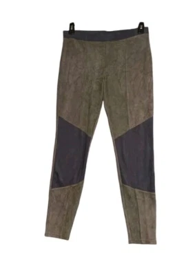 HUE女式大号拼色微绒打底裤灰褐色橄榄灰色 — 第 1/4 张图片