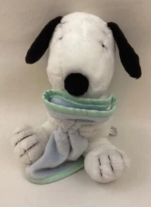 Peanuts Snoopy hält blaue Decke Pfote Plüsch Zeder Point Fair Stofftier Puppe 10 Zoll - Bild 1 von 11
