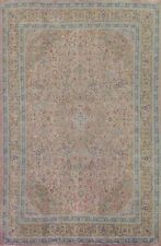Vintage Floral Pink/ Brown Traditional Ardakan Area Rug 9'x13' Hand-knotted Rug