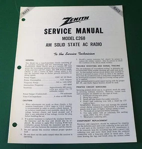 Zenith Model C268 Service Manual - RA13 - Picture 1 of 1