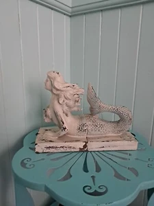 HD Designs Resin Mermaid Book Ends Coastal Crafted Fusion Nautical Seaside Aqua - Picture 1 of 12