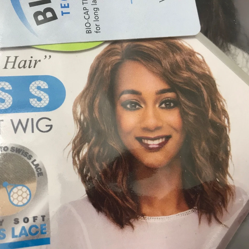 Vivica A. Peluca delantera de encaje Fox Swiss Finn color de cabello natural para bebé 2 negro rizado  Foto 1 de 4