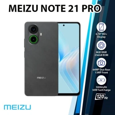 MEIZU Note 21 Pro Android Cell Phone (Black/8GB+256GB/ Dual SIM/Unlocked) - Image 1 of 4